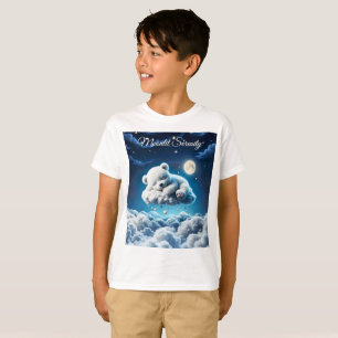 Cute Polar bear cub beauty fluffy clouds T-Shirt