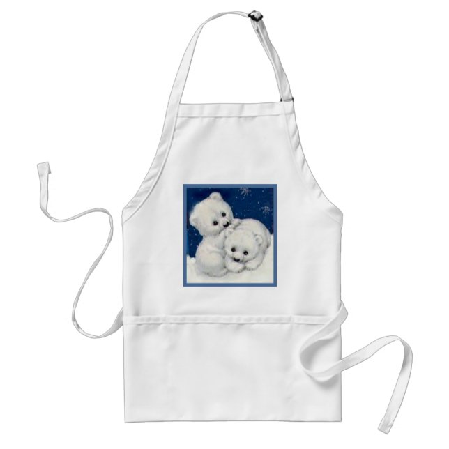 Cute Polar Bear Cubs Standard Apron (Front)