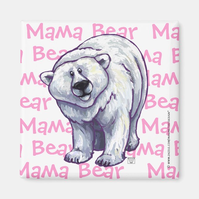 Cute Polar Bear for Mum Magnet (Front)