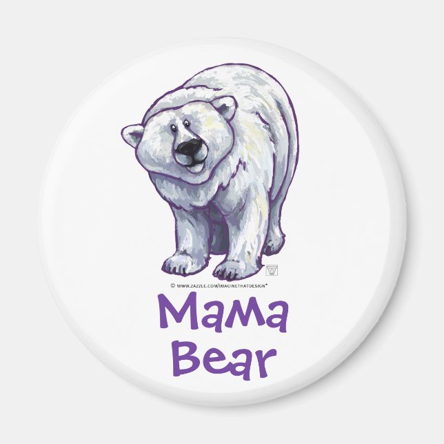 Cute Polar Bear for Mum Magnet (Front)