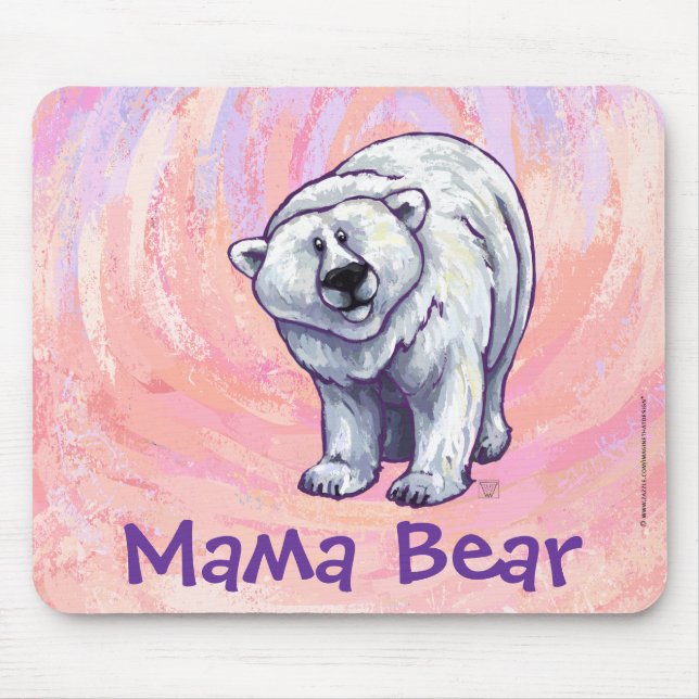 Cute Polar Bear for Mum Mouse Mat (Front)