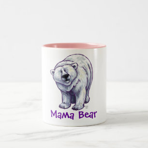 Cute Polar Bear for Mum Two-Tone Coffee Mug