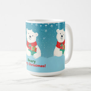 Cute Polar Bear Gifts & Playful Message Christmas Coffee Mug