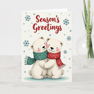 Cute Polar Bear Holiday Card