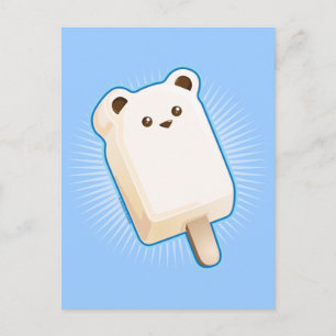 Cute Polar Bear Ice Cream Bar Postcard