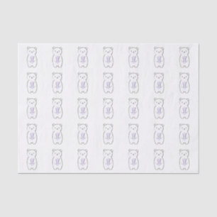Cute Polar Bear Illustration Tissue Paper