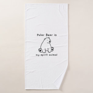 Cute Polar Bear Is My Spirit Animal Bear Lover Bath Towel