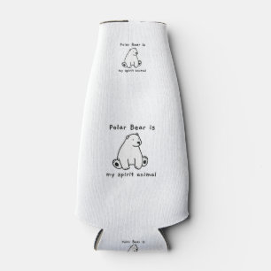 Cute Polar Bear Is My Spirit Animal Bear Lover Bottle Cooler