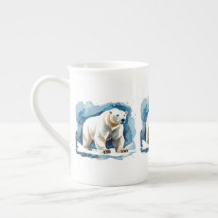 Cute polar bear lovers artic  bone china mug