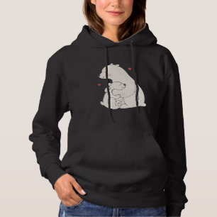 Cute Polar Bear Mama With Baby Hoodie