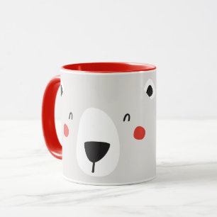 Cute polar bear personalised children's mug