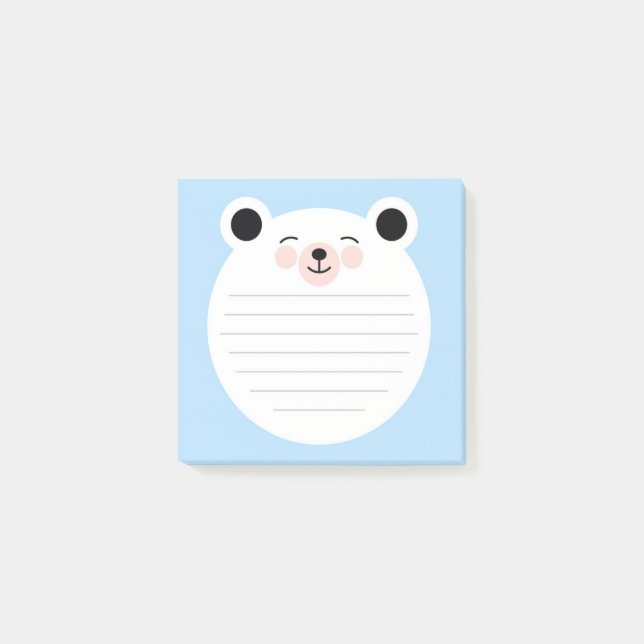 Cute Polar Bear Post-it Notes (Front)