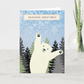Cute Polar Bear Seasons Greetings Card