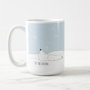 Cute Polar Bear 'tis the season Customizable Coffee Mug