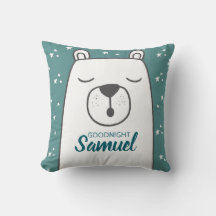 Cute Polar Bear with Personalised Name Nursery