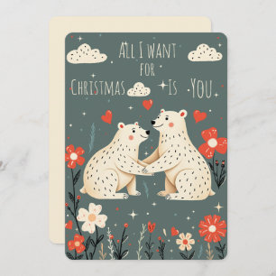 Cute Polar Bears Christmas Card
