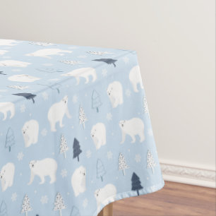 Cute Polar Bears Tablecloth