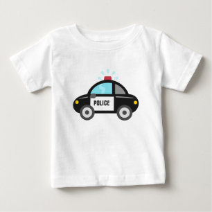 Cute Police Car with Siren Baby T-Shirt