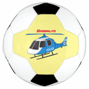 Cute police department helicopter chopper cartoon football