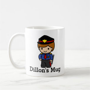 Cute Police man with baton Coffee Mug