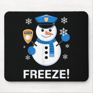 Cute Police Officer Design For Men Women Cop Polic Mouse Mat