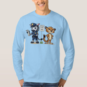 cute police zebra & cheetah T-Shirt