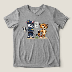 cute police zebra & cheetah Tri-Blend shirt