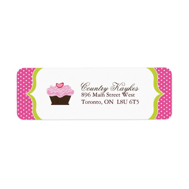 Cute Polk a Dot & Return Address Labels (Front)