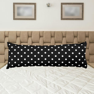 Cute polka dot black and white elegant body cushion