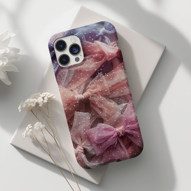 Cute Polka Dot Bow Whimsical  Case-Mate iPhone Case (Creator Uploaded)