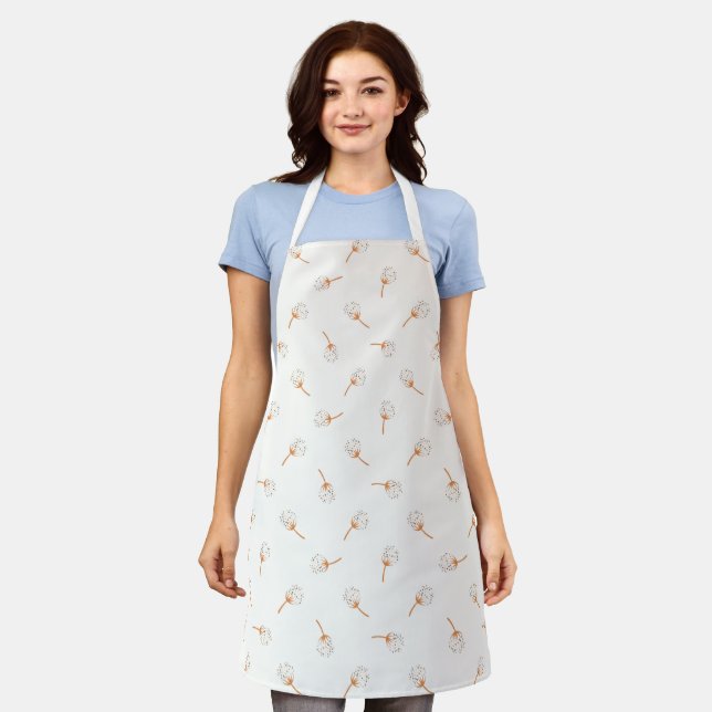 Cute Polka Dot Flower Pattern Apron (Worn)