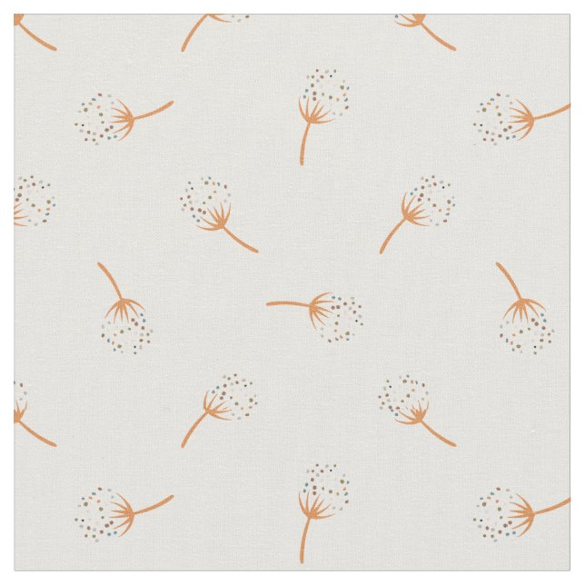 Cute Polka Dot Flower Pattern Fabric (Close Up)