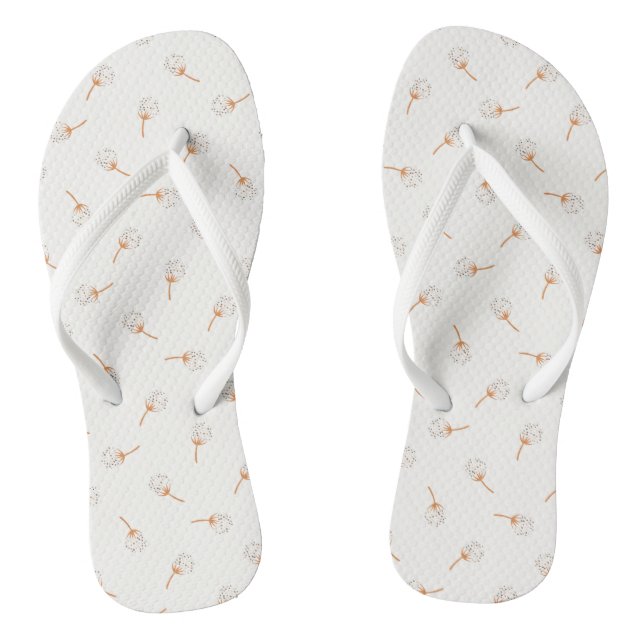 Cute Polka Dot Flower Pattern Flip Flops (Footbed)