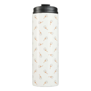 Cute Polka Dot Flower Pattern Thermal Tumbler