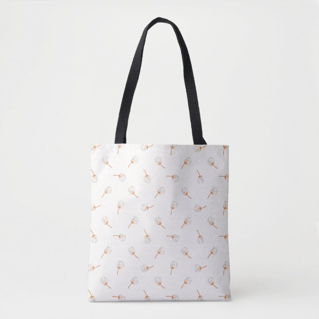 Cute Polka Dot Flower Pattern Tote Bag (Front)