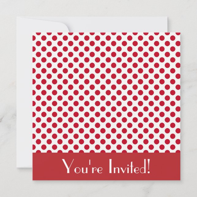 Cute Polka Dot Invitation (Front)