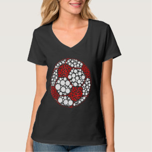 Cute Polka Dot Soccer Player International Dot Da T-Shirt