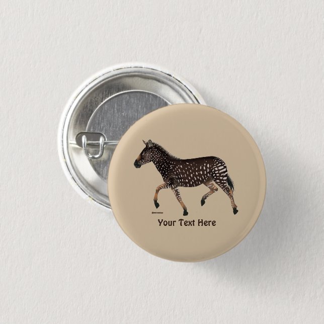 Cute Polka Dot Zebra 3 Cm Round Badge (Front & Back)