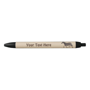 Cute Polka Dot Zebra Black Ink Pen