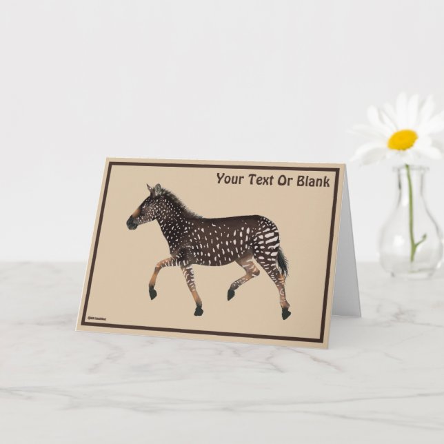 Cute Polka Dot Zebra Card (Small Plant)