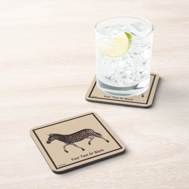 Cute Polka Dot Zebra Coaster (Right Side)