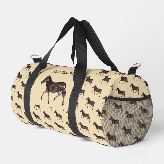 Cute Polka Dot Zebra Duffle Bag (Right Corner)