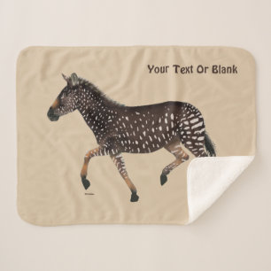 Cute Polka Dot Zebra Sherpa Blanket