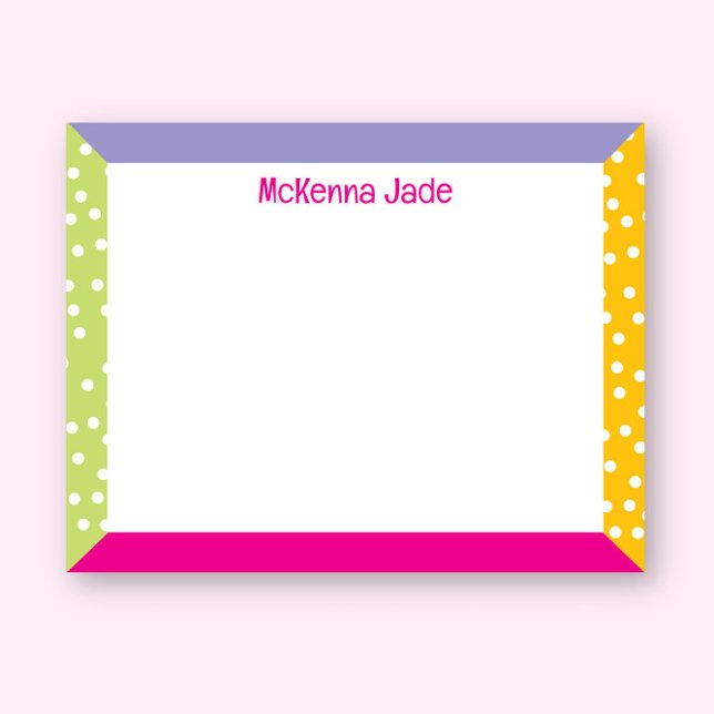 Cute Polka Dots Spring Easter Girly Stationery Card (Creator Uploaded)