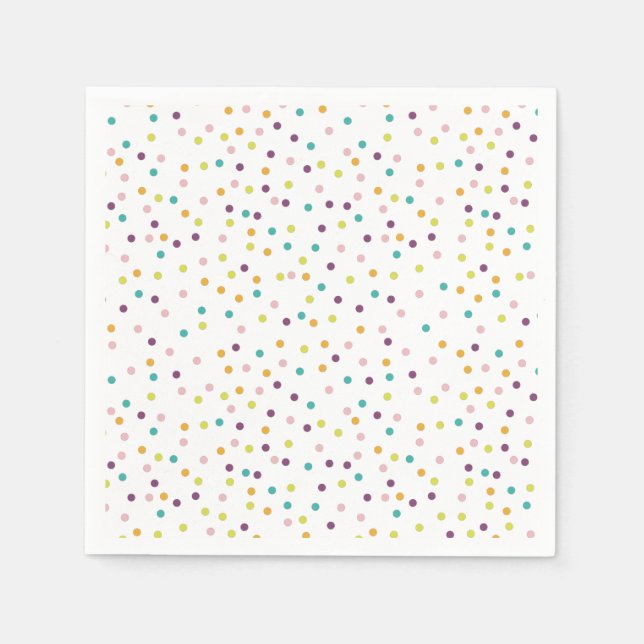 Cute Polka  Paper Plates Napkin (Front)