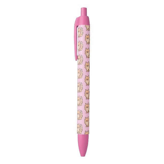 Cute Pom Black Ink Pen (Top (Vertical))