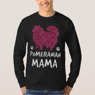 Cute Pom Dog Mom Funny Pomeranian Mama Pet Owner T-Shirt