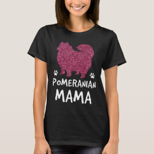 Cute Pom Dog Mum Funny Pomeranian Mama Pet Owner T-Shirt