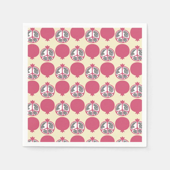 Cute Pomegranate Paper Napkins (Front)