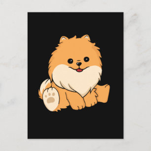 Cute Pomeranian Dog Gift Women Dog Pomeranian Postcard